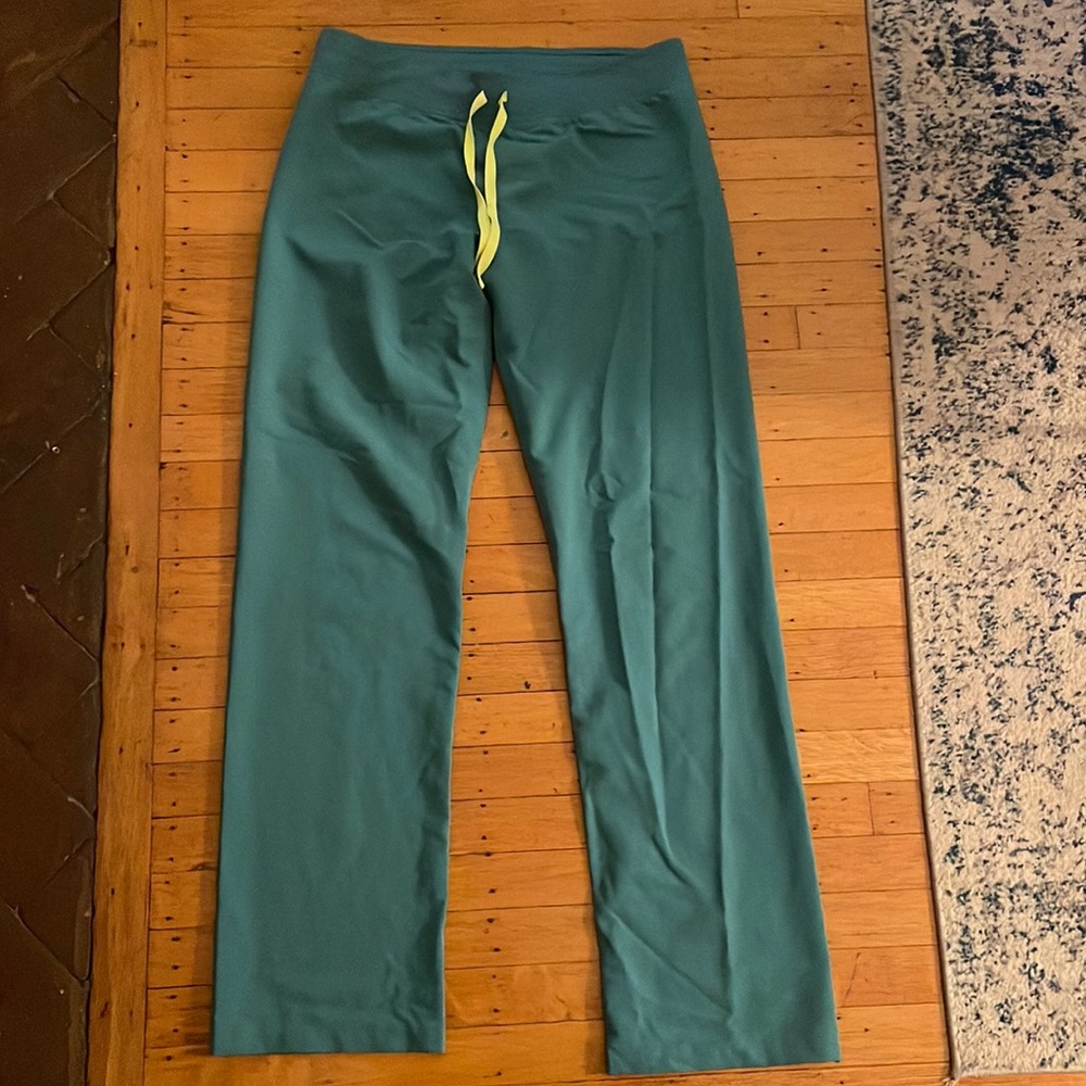 FIGS medium tall Marine green/blue Livingston pants